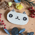 陶別針 - 丸子貓 / 飾品（三色）_2