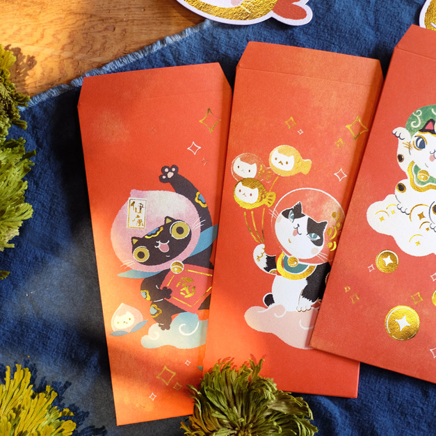 福星幫 - 紅包袋 6入 貓