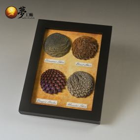 【夢工廠模型】皮紋樣品-四入上色款 | 毛髮、皮膚、鱗片、戰甲皮紋模型參考