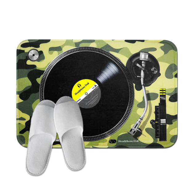 [HeadphoneDog] 黑膠唱盤 地墊/門墊_迷彩