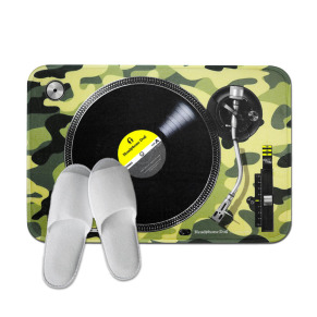 [HeadphoneDog] 黑膠唱盤 地墊/門墊_迷彩