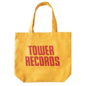TOWER RECORDS-大帆布包/托特包_經典黃色 (少量現貨)