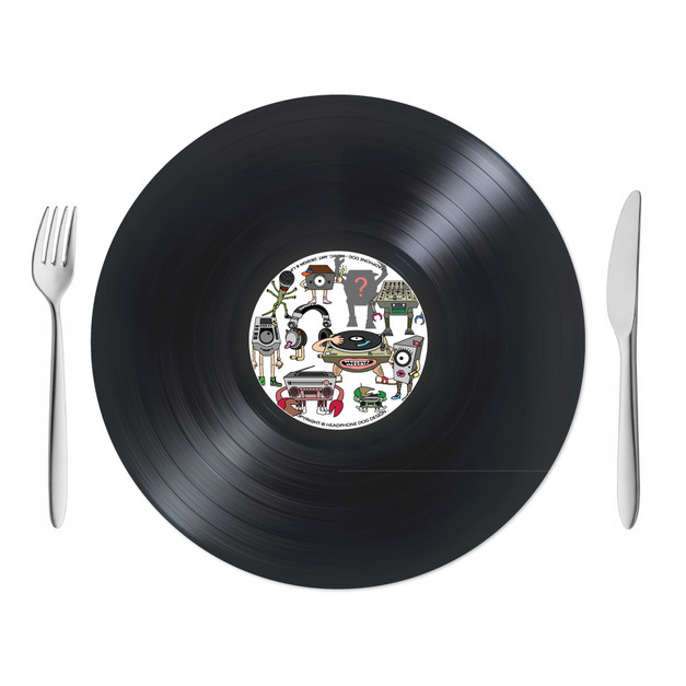 [HeadphoneDog] 黑膠唱片造型餐墊/桌墊(1/2片入)