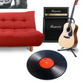 [HeadphoneDog] 黑膠唱片柔毛地墊/地毯XL－可客制名字顏色 (Vinyl Record Effect Mat 音樂人生日 交換禮物)