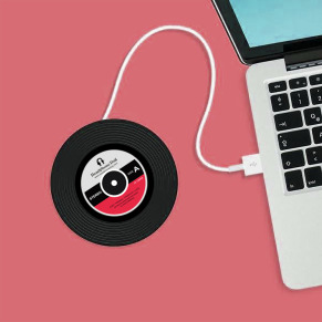 [HeadphoneDog] 唱片造型 手機無線充電座/充電板-Qi認證(自動斷電 延長電池壽命)