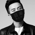 [HeadphoneDog] 台灣製全黑音樂文字 時尚布口罩 可洗滌重複使用 Dark Black 黑色 環保_2