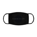 [HeadphoneDog] 台灣製全黑音樂文字 時尚布口罩 可洗滌重複使用 Dark Black 黑色 環保_8