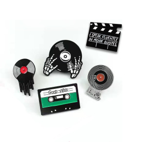 音樂造型徽章 胸章 (買四送一)黑膠,唱片,唱盤