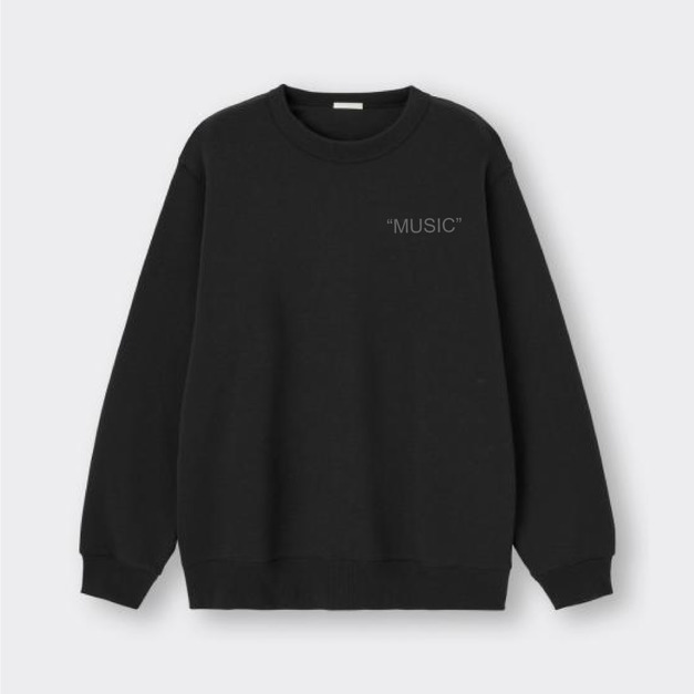 [HeadphoneDog] 可客制名字 經典Music音樂文字 OFF-WHITE 風格 純棉大學T 長袖棉T