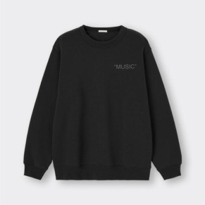 [HeadphoneDog] 可客制名字 經典Music音樂文字 OFF-WHITE 風格 純棉大學T 長袖棉T