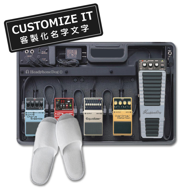 [HeadphoneDog] 吉他Bass效果器造型 腳踏墊/地墊 Effect Mat－專屬客制名字