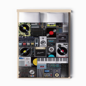 [HeadphoneDog] 音樂造型薄被 空調毛毯 沙發毯 法蘭絨 超大XL (音樂人生日 交換禮物)