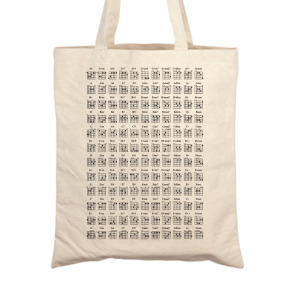 [HeadphoneDog] 音樂吉他和弦譜 帆布購物袋/環保提袋 生日 耶誕 交換禮物