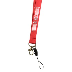 TOWER RECORDS-手機頸掛識別證帶子_紅 (少量現貨)