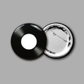 [HeadphoneDog] 客制圖案LOGO-黑膠唱機造型 金屬徽章/胸章/胸針 中(M: 44mm)_1