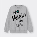 [HeadphoneDog] 可客制名字 經典文字 NO MUSIC,NO LIFE 個性純棉大學T_1