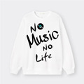 [HeadphoneDog] 可客制名字 經典文字 NO MUSIC,NO LIFE 個性純棉大學T