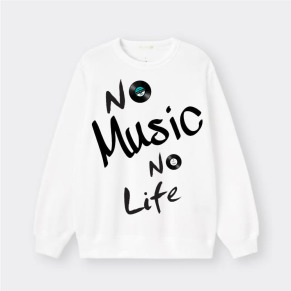[HeadphoneDog] 可客制名字 經典文字 NO MUSIC,NO LIFE 個性純棉大學T