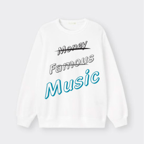 [HeadphoneDog] 經典Music文字 個性純棉大學T