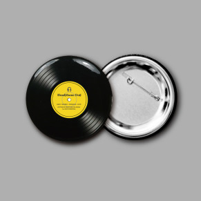 黑膠唱機造型 金屬徽章/胸章/胸針 大(L: 58mm)買三送一