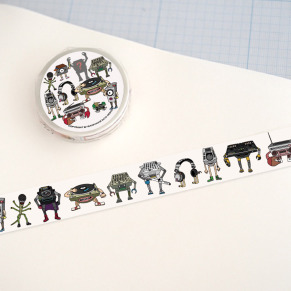 [HeadphoneDog] 耳機狗造型紙膠帶 1.5x1000cm 日本和紙