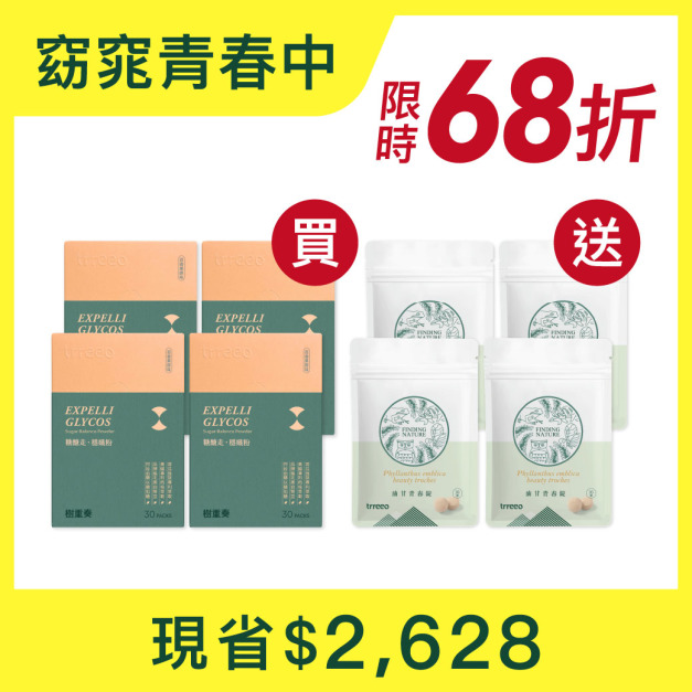 糖醣走*4 贈油甘青春錠*4