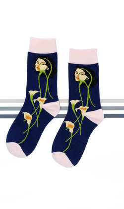 (售完)花吃少婦｜中筒襪