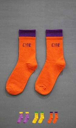 雙色開口 | 中筒襪 三色售