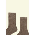 高原棕麻花 | 中筒襪_1