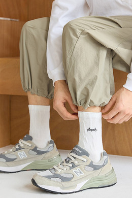 Ample刺繡厚棉高彈男襪 五入組 | 中筒襪