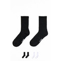 毛巾底厚實黑白運動男襪 2入組 | 中筒、短襪