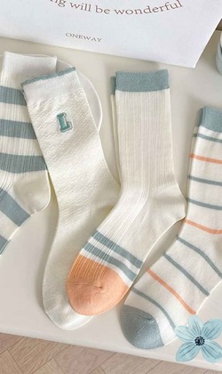 柚香馬卡龍 | 中筒襪 三款售