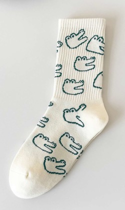 巴喳巴喳小鱷鱷 | 中筒襪