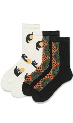 原民村落貓 二入組 | 中筒襪