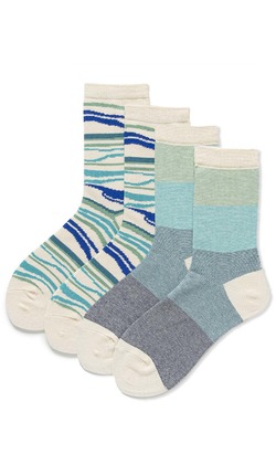 滿月的白日海洋 二入組 | 中筒襪