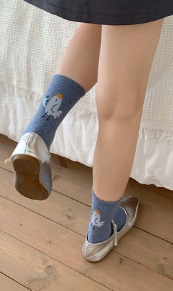 雞哥、貓妹與呆狗躲貓貓 三入組 | 中筒襪