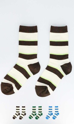 學院派橫條維他命 三入組 | 中筒襪