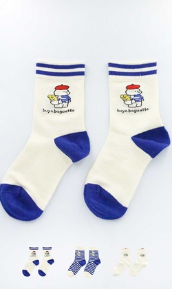 畫家熊兔兄妹 三入組 | 中筒襪