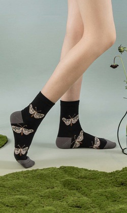 (售完)銀杏、雛菊、蛾 三入組 | 短襪