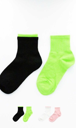 雙色拼接短襪 二入組 | 短襪