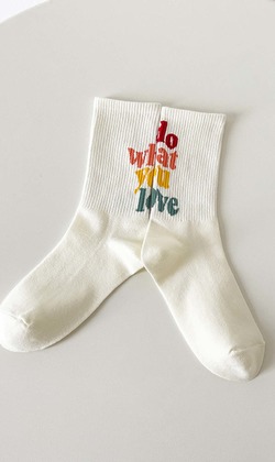 (售完)Do what you love 做你愛做的事 | 中筒襪