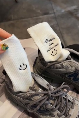 Smile Smile Smile！ 四入組 | 中筒襪