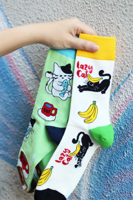 貓貓咪咪下午茶 二入組 | 長襪