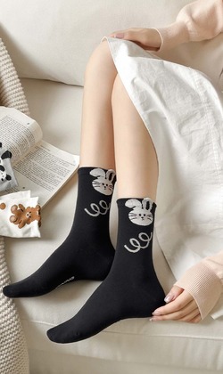 沒良心小動物 五入組 | 中筒襪