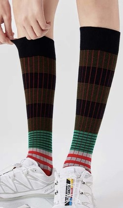 微復古雙針線條襪 二入組 | 長襪