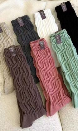 (售完)微皺泡泡堆堆襪 七入組 | 長襪