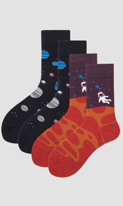 (售完)總有一天要去宇宙 二入組 | 中筒襪