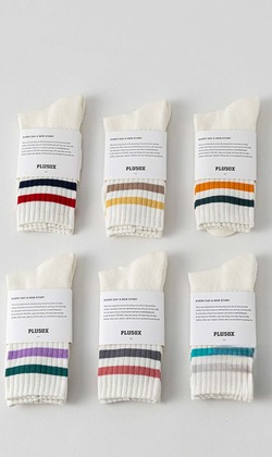 雙色毛巾底加厚襪 六入組 | 中筒襪