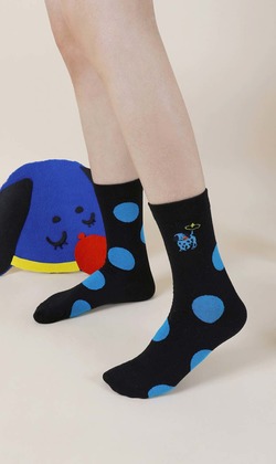 雷擊一道藍狗 三入組 | 長襪