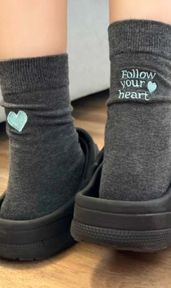 Follow your heart AB襪 四入組 | 中筒襪